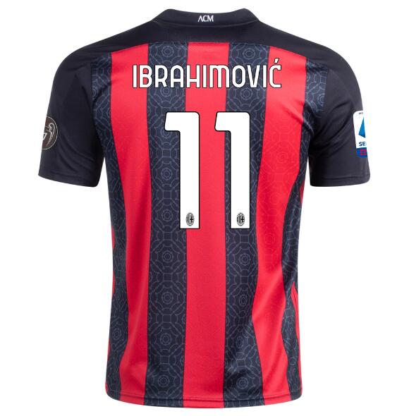 AC Milan Home Kit Soccer Jersey Zlatan Ibrahimovic #11 2020/21